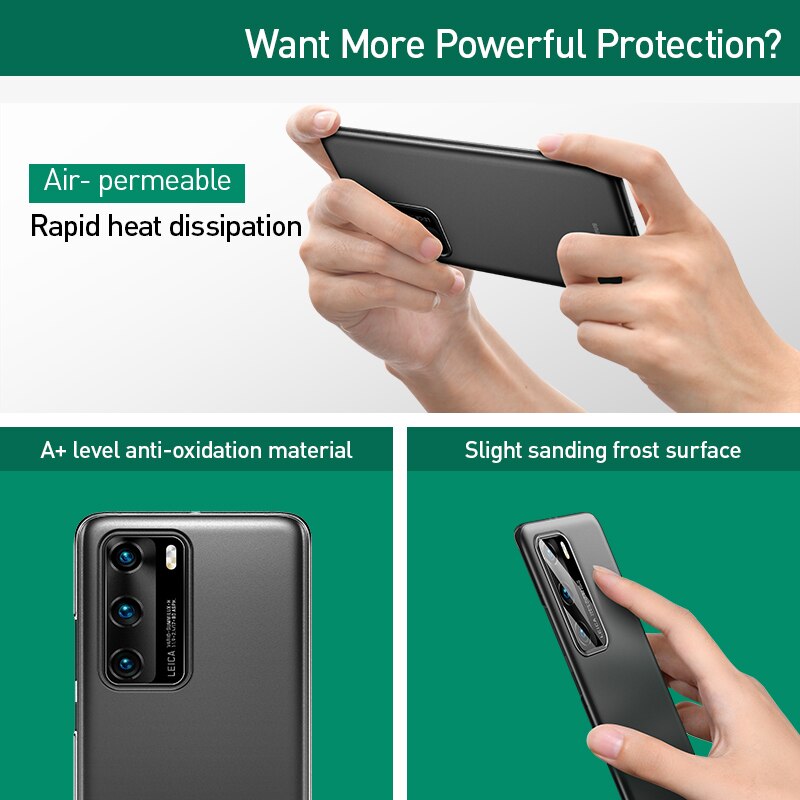Baseus ultra Sottile Cassa Del Telefono per Huawei P40 pro più P40 Caso Coque Opaca Trasparente Della Copertura Posteriore Antiurto per Huawei P 40 pro Fundas
