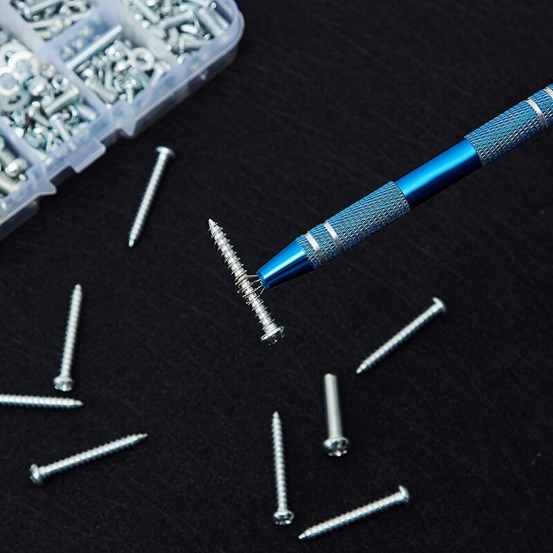 4 Pcs 4-Claw Pick Up Tool for Small Parts Pickup Metal Grabber IC Chips Metal Grabber Claw Pickup Tweezers