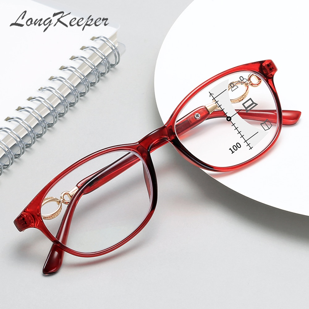 Longkeeper anti blue light lukulasit miesten naisten progressiiviset multifocal silmälasit lähellä kaukonäkö diopteri  +1.0 to +4.0