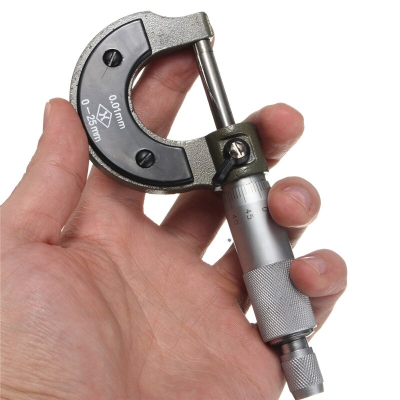 Mikrometer 75–100 Mm / 0,01 Mm – Stabiles Dickenmessgerät Mit Aluminiumlegierung, Inkl. Aufbewahrungsbox Und Schlüssel