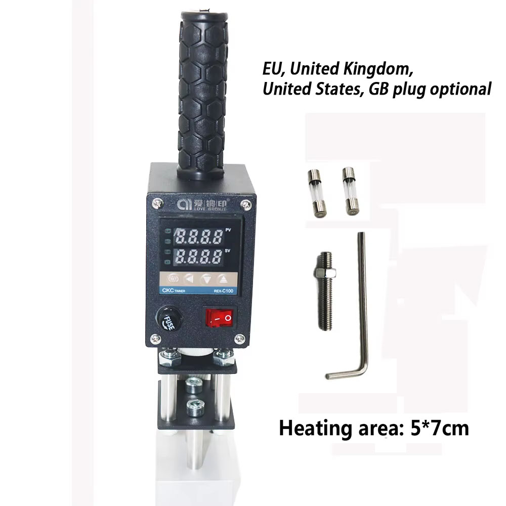 Soldeerbout Kleine Houvast Foliedruk Machine Digitale Display 80-500 Graden Lederen Ambachtelijke Ijzer Voor Embossing Branding