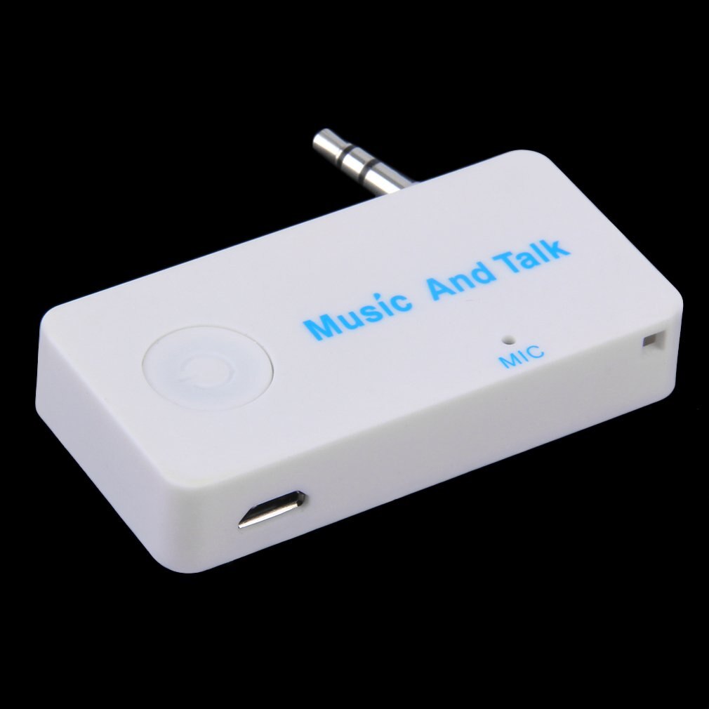 Wireless Bluetooth-compatible 3.5mm Audio Stereo Music Talk Receiver Adapter Mic