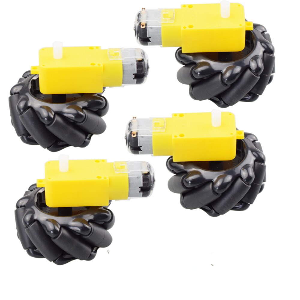 4pcs 60mm Mecanum Omni Wheelt for Arduino DIY Project Raspberry Pi Stem Toy RC Parts