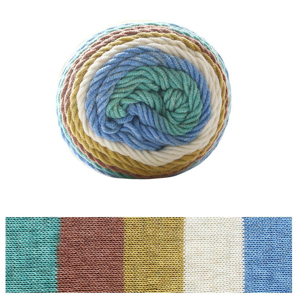 100G Solid/Regenboog Kleur Hand Geweven Katoenen Garen Zachte Gehaakte Dikke Garen Voor Hand Breien Warme Trui sofa Kussen Sjaal Diy: 17