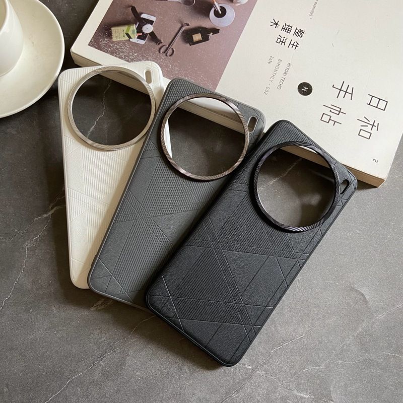 Para VIVO X200 Pro funda de lujo de cuero PU mate diamante comprobar funda protectora trasera para VIVO X200Pro Mini X100S Pro X100 Ultra