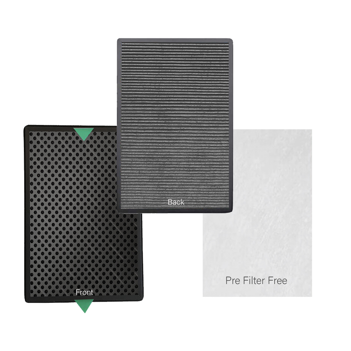 Boneco-purificador de aire P340 para A341, 397x218x38MM, Compatible con filtro multifuncional y prefiltro: Smoky Hepa Karbon Filter + Pre Filter