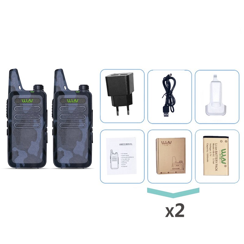 2pcs WLN KD C1 Mini Walkie Talkie рация Handheld 2 Way Ham Radio hf Transceiver USB Charging KD-C1 uhf Walkie-Talkies wln KDC1