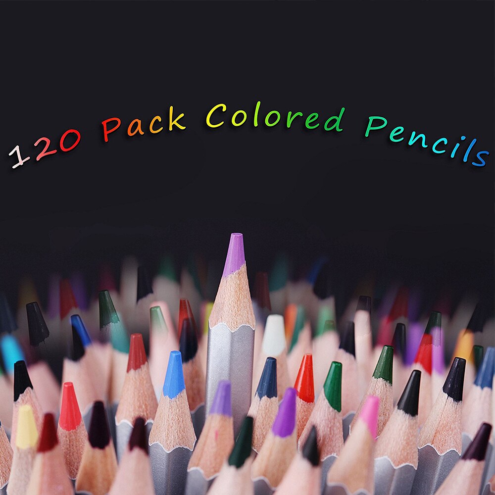 120 stk / sæt tegning skitse blyantsæt manga kalligrafi skitsering tegning blyantsæt farvede blyanter blyanter papirvarer kunstforsyninger