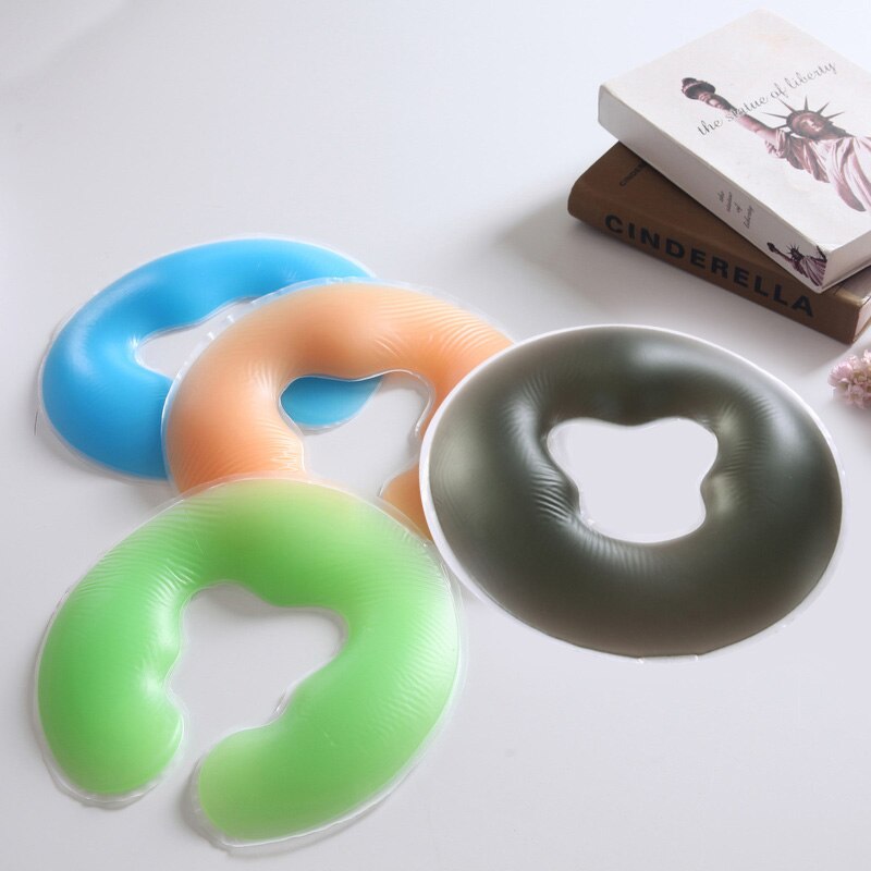 Reusable Health Care Silicon Spa U Shape Pillow Spa Gel Pad Face Rest Body Massage Cradle Cushion Massage &amp; Relaxation TK-ing