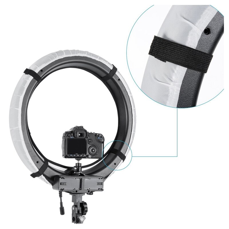 18 inches Collapsible Photography Video Light Softbox Diffuser for 75W(600W Equivalent) Ring Fluorescent Light Flash Light