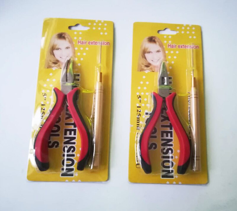 Alicates para el pelo y aguja de tracción, juego de varias pinzas, herramientas profesionales de Extensión de cabello