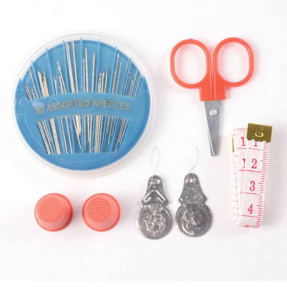 Lot de 64-bobines couleurs assorties jeu de fils à coudre Kit d'outils de couture artisanat à la main aiguille à coudre et fil combinaison