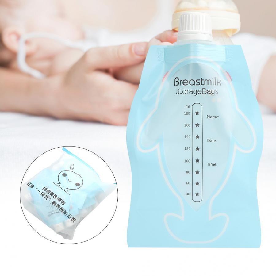 30 stks/set 180ml Wegwerp Moedermelk Opbergtas Baby Baby Melk Verzegelde Behoud Zak Babyvoeding Opslag