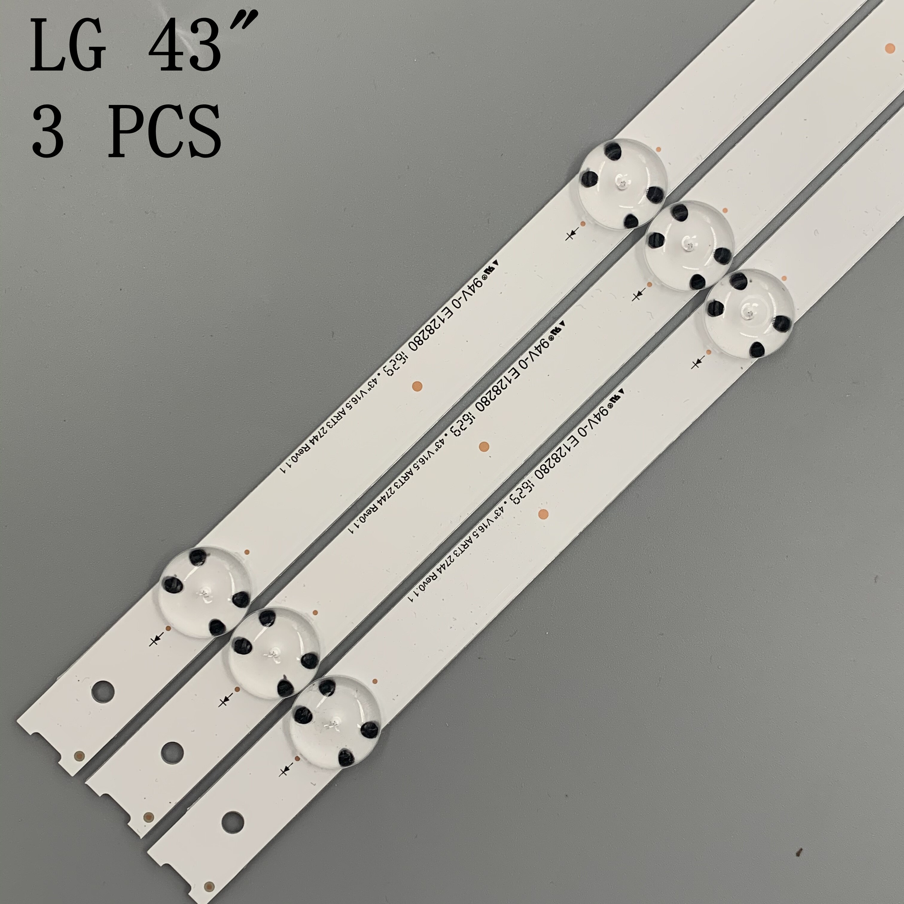 1Set = 3Pcs 84Cm Led Backlight 8Leds Voor Lg 43 "43lh5700 Tv 43VH6100 43UH603V 6916L-2744A v16.5 ART3 LC430DGE Fj M2 43lh590v