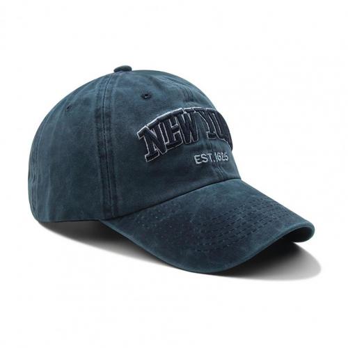 Hoeden Letters Casual Unisex Retro Stijl Geperforeerde Baseball Cap Voor Sport: Marineblauw