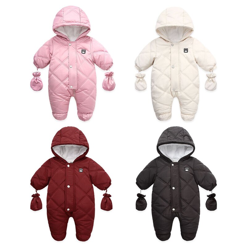 Macacão de inverno para meninas, macacão infantil de veludo novo para crianças meninos e meninas, macacão de neve tz213