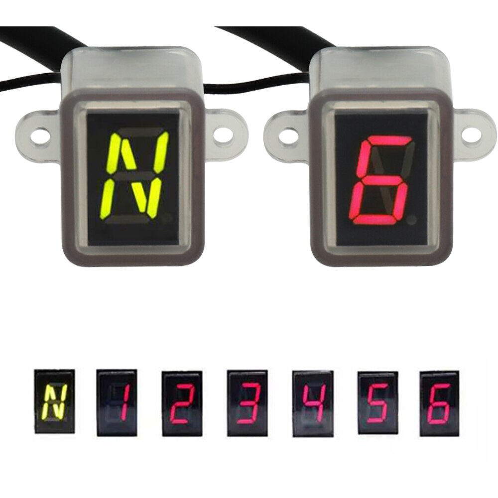 Super 6 Speed display Universal Digital off-road Motorcycle motocross light Neutral Gear Indicator display: 6 gear
