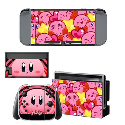 Gioco Kirby Autoadesivo Della Pelle del vinile per NintendoSwitch adesivi skin per Nintend Interruttore NS Console e Joy-Con Controller: YSNS0520