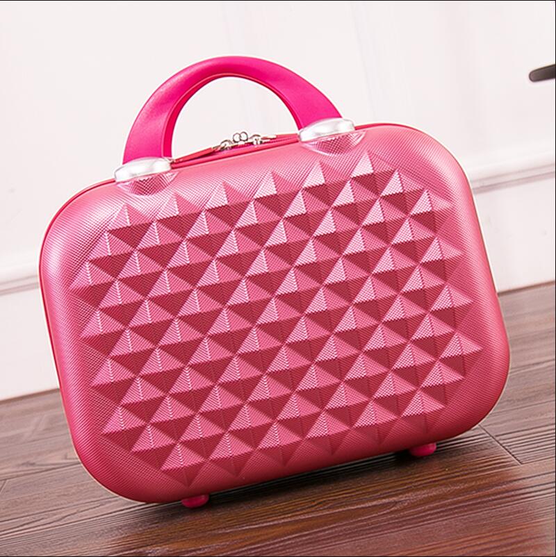 Vrouwen Diamond Make Case/Meisje Streep Cosmetische Koffer Handtas/Reizen Boarding Bagage/Snoep Kleur Dragen case: J