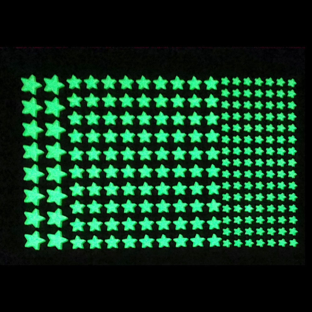 1 Sheet 457 pcs PVC Star Dots Stars Glow In Dark Wall Art Decals Luminous Wall Stickers Home Kids Rooms Decor