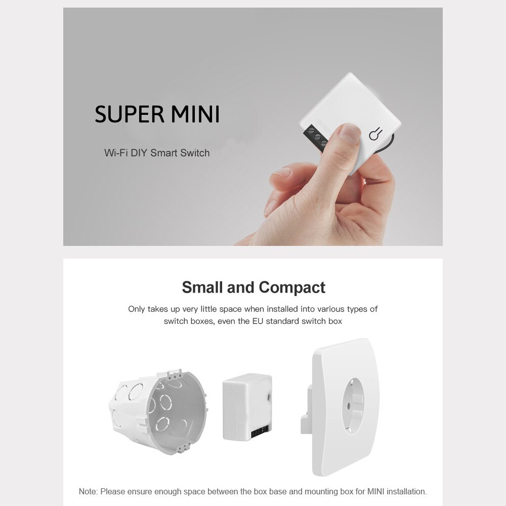 Mini Switch Relay For Apple HomeKit Smart Home WiFi Siri Google Assistant Voice Domotic Automation Socket Light Timing Module V2