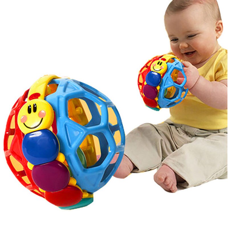 10cm Baby Spielzeug Fangen Ball Bendy Baby Gehhilfe Rasseln Entwickeln Intelligenz Ball 0-12 Monate Kunststoff Glocke Rassel puppe
