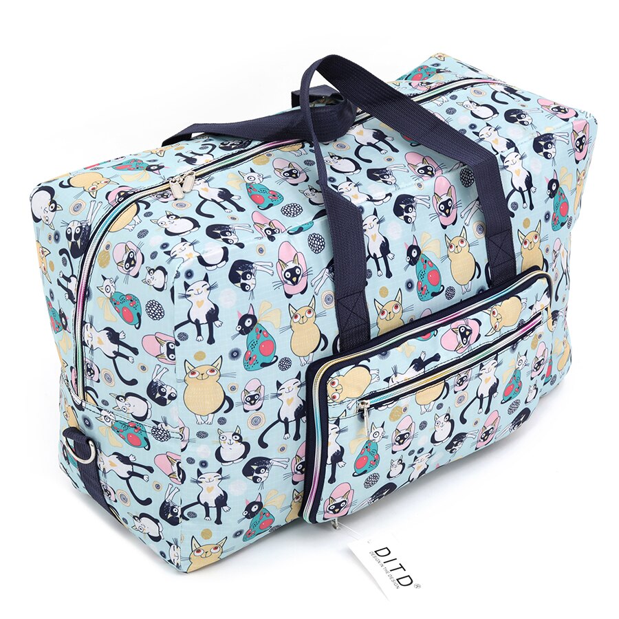 Folding Duffle Bag Women Large Travel Bag Portable Travel Organizer Weekend Bags Crossbody Big Overnight Bag Waterproof Tote: The Cheshire cat