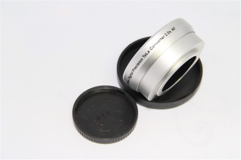 Macro Digital lens 46mm 2.0x TELE Telephoto Camera LENS for Camcorder+Lens Front Rear Caps+Lens bag for Front Thread Camcorder