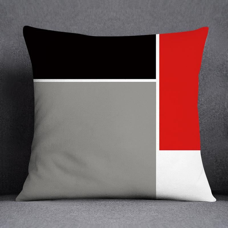 Quadratischer Kissenbezug mit abstraktem geometrischem Muster für Zuhause, Wohnzimmer, Sofa, Schlafzimmer, Dekorationskissen