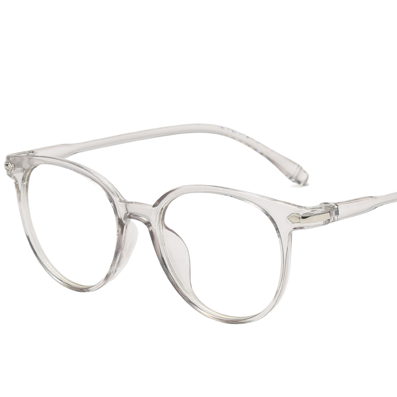 Transparent Lens Optical Plastic Glasses Frames for Women Cat Eye Men Eyeglasses Computer Eyewear Frame Oculos Plastic: clear grey