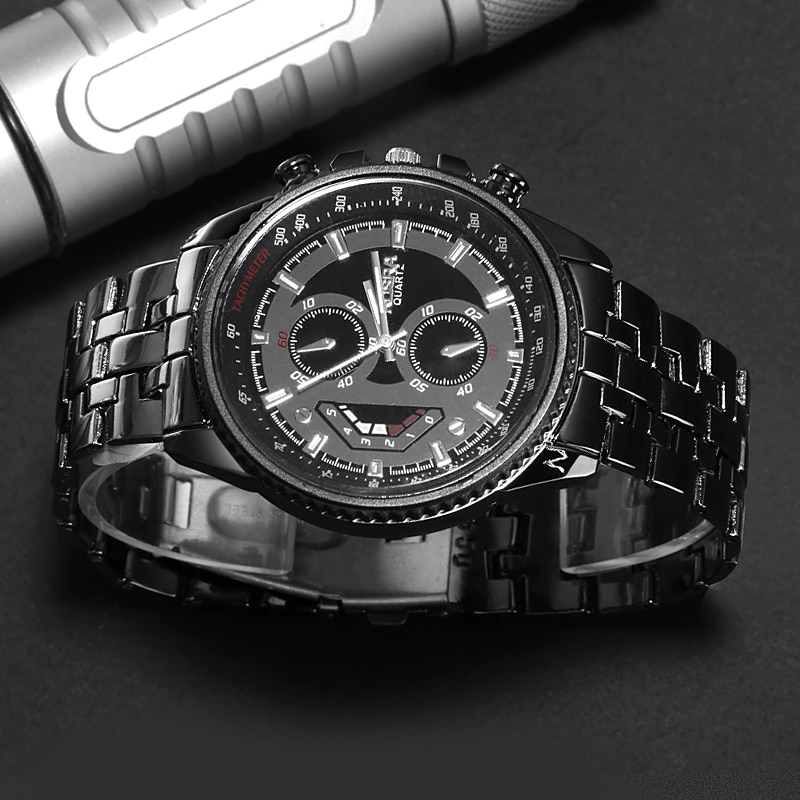Black Rvs Heren Horloge Top Brand Luxe Heren Horloges Business Man Klok Sport Horloge Hodinky Reloj hombre