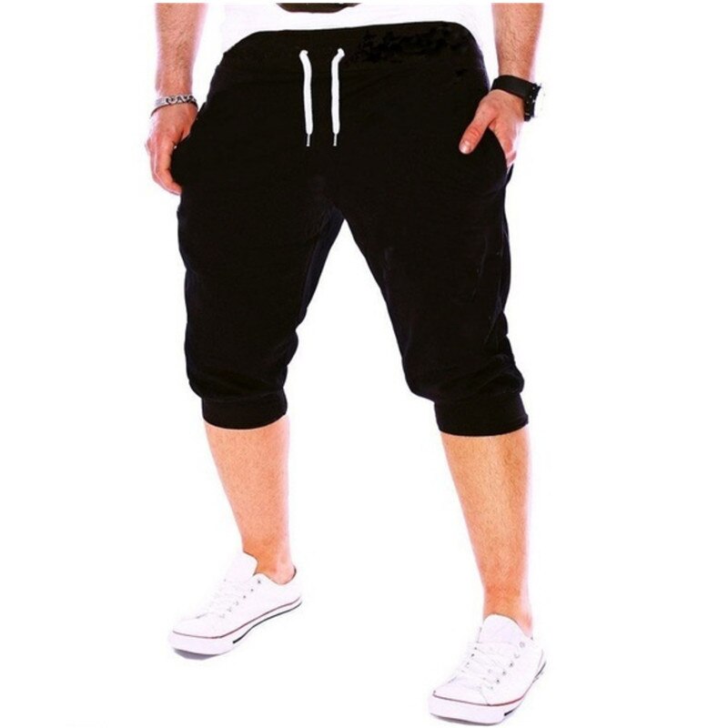 Mode Zomer Mannen Casual Joggingbroek Shorts Slanke Korte Fitness Kleding Bodybuilding Mannen Shorts Mannen Kleding XXXL: Black / L