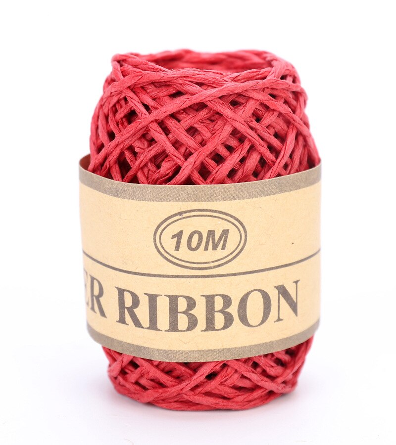 10Meter/Roll 1Mm Breed Raffia Lint Natuurlijke Ambachtelijke Papier String Twisted Voor Cadeaupapier, Crafting, verpakking, Haken: C