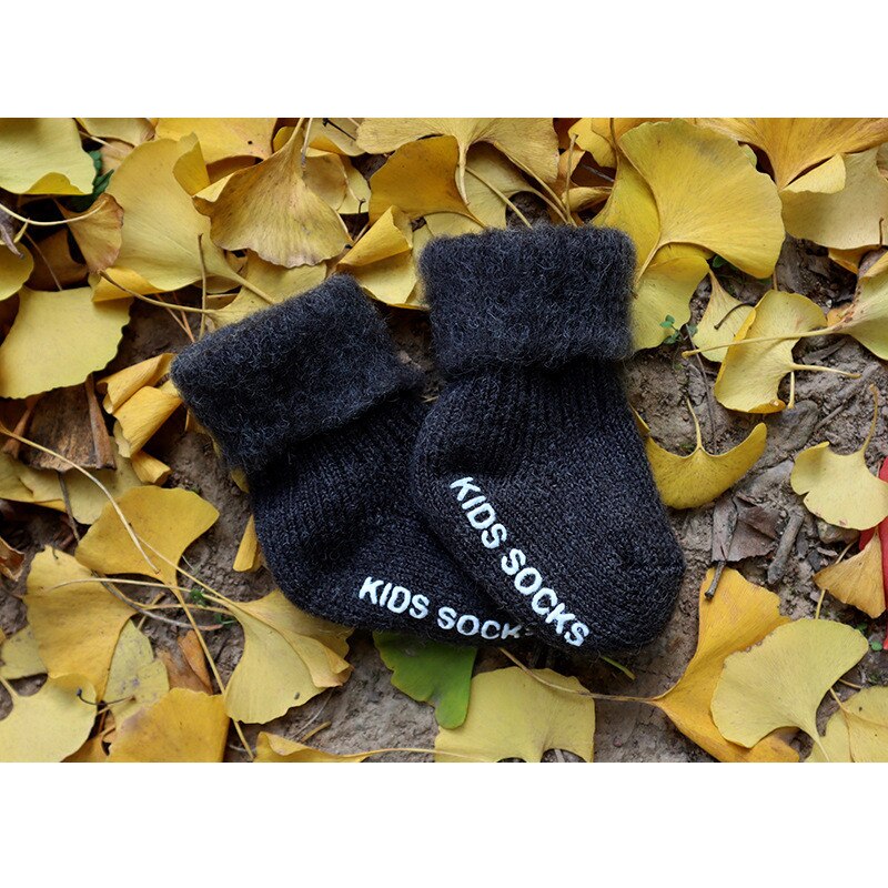 Plus Fluwelen Warme Sokken Kinderen Peuter Meisjes Sokjes Voor Kinderen Anti-Slip Vloer Sokken Jongens Sport Sokken Kerst baby Sokken: dark grey / 1 to 3t