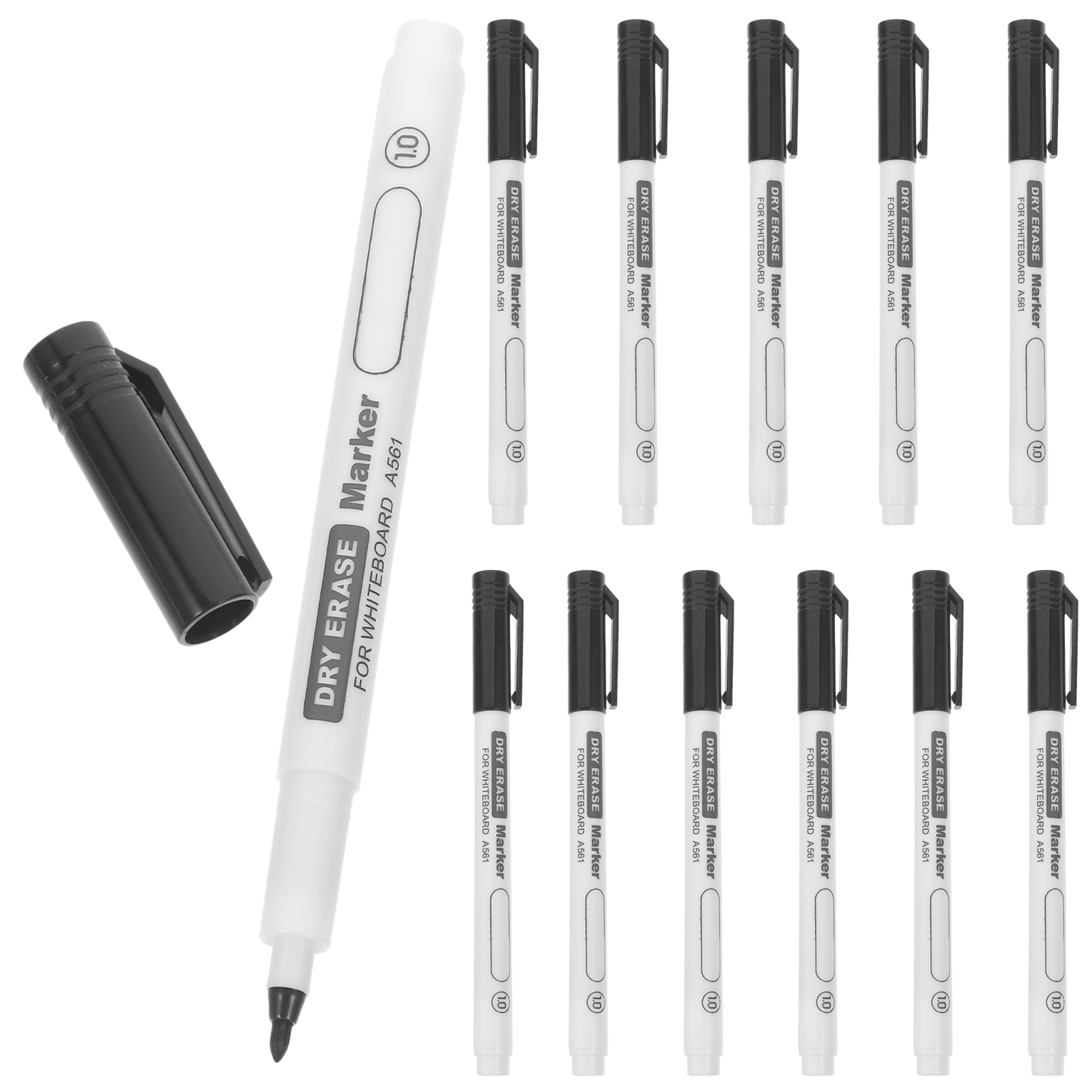 12 Pcs Whiteboard Pen Marker Fine Tip Dry Erase Markers Thin Teacher Student Pens Classroom Writing Supplies Dot Markers School