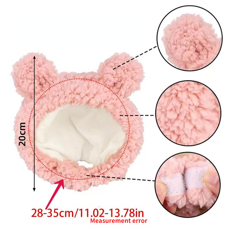 Casquette de chat drôle, couvre-tête en peluche, mignon chat chien tissé, coiffure chaude, chapeau pour animaux de compagnie, chaton, chiot, accessoires de Costume de Cosplay