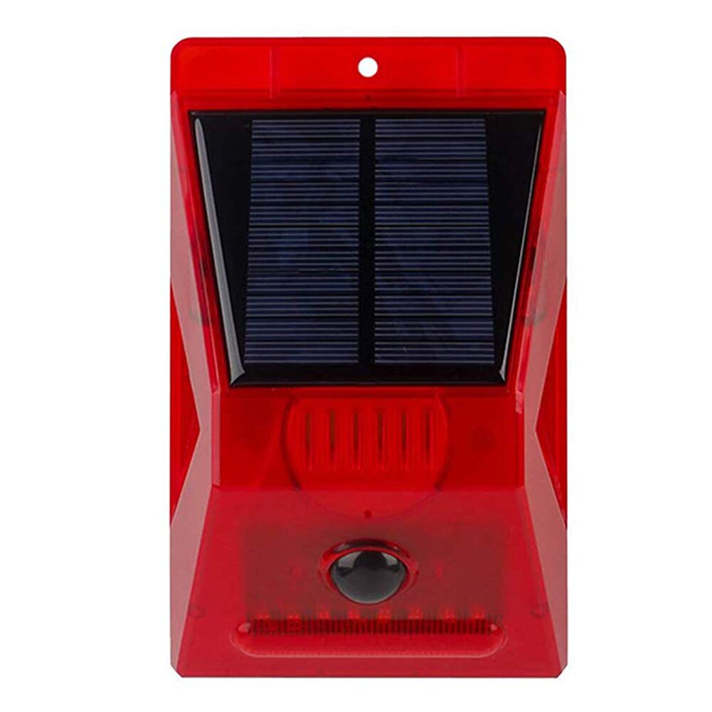 Solar Powered Sound Alarm IP65-Rated Water Resistant Motion Sensor Remote Control Siren For Home Security Burglar Alarm System