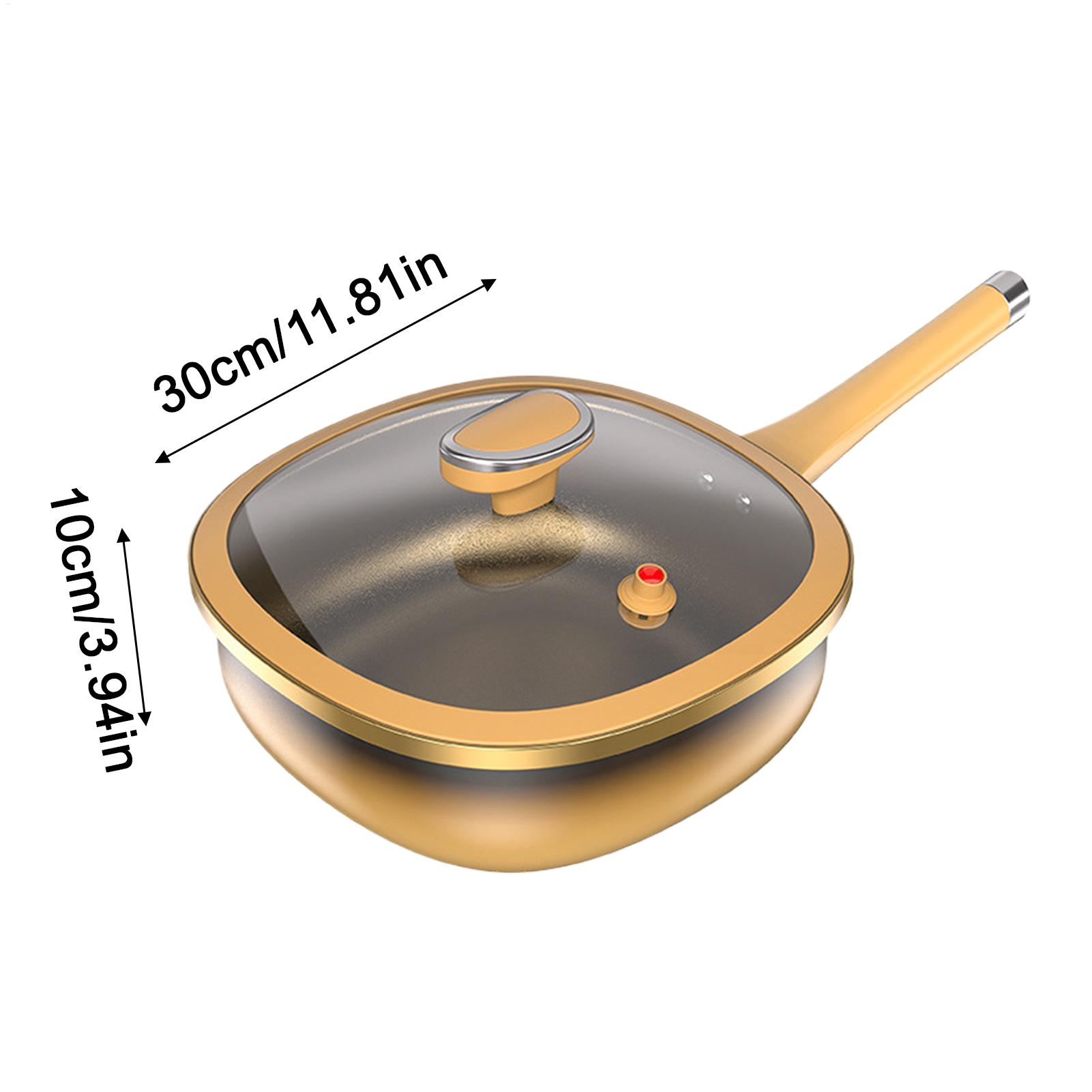 Non Stick Frying Pan Titanium Alloy Deep Skillet Pots With Lid Kitchen Accessories For Home Cooking Eggs Pancake Baking