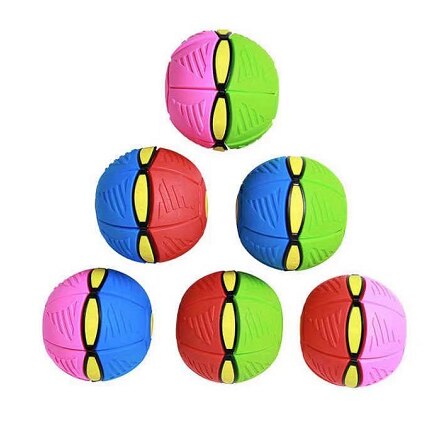 Goliath Games Phlat Ball V3 Kids Games Throw a Disc Catch a Ball Flying Transfiguration Ball Have 3/6 Luminous Lamps for Glows: 6 Light Random color