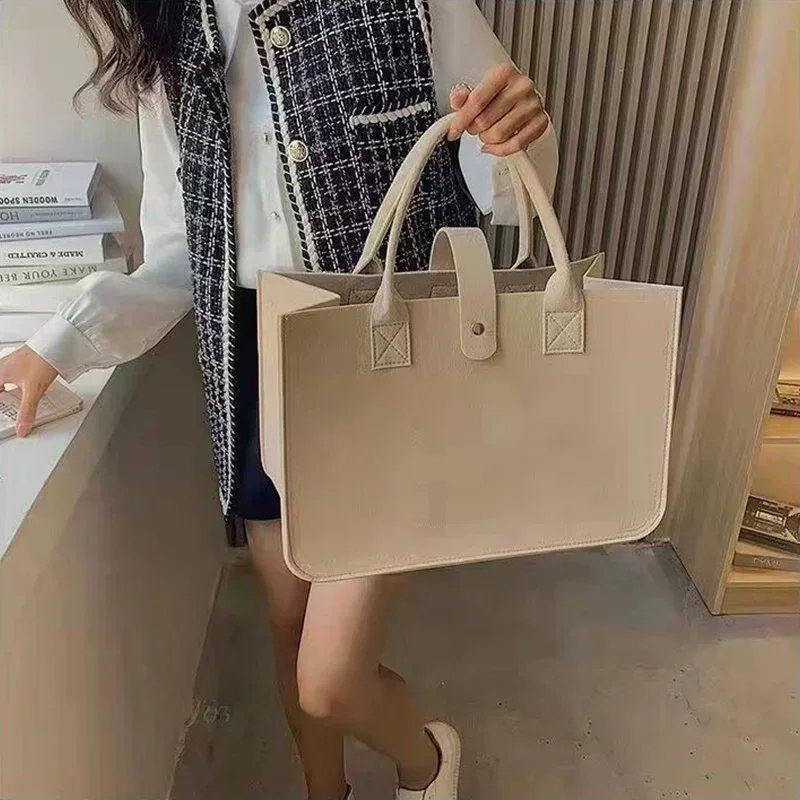 Neue Einkaufshandtasche für Damen, 2023, große Kapazität, offen, modisch, Filz, Einkaufs-Tragetasche, gewebte Tasche, Online-Einkaufen, China