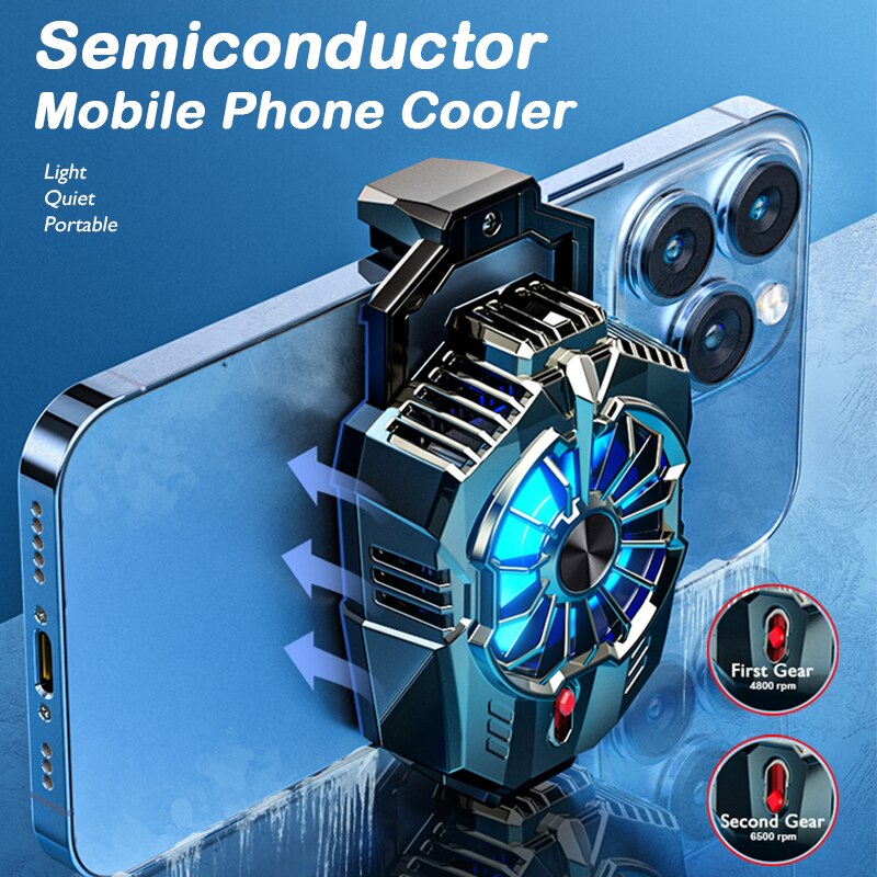 Telefon komórkowy chłodnica chłodnicy USB Semiconductor przenośny smartfon wyciszenie regulacja wentylator dla iphone/Xiaomi/Huawei/Samsung