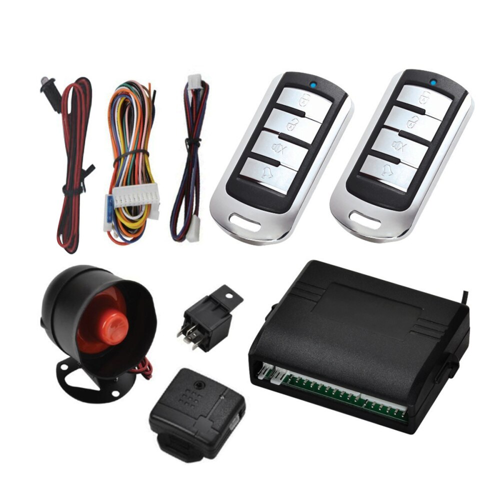 1 Set Auto Alarm Set Auto Afstandsbediening Alarm Kit Auto Inbouwen Accessoire Auto Alarm Security Apparaat Voor Winkel Voertuig