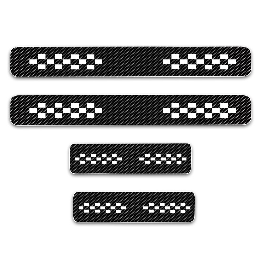 Car Accessories Carbon fiber vinyl Car Door Sill For Chevrolet Mazda Hyundai Nissan Door Sill Protector For Universal Cars Auto