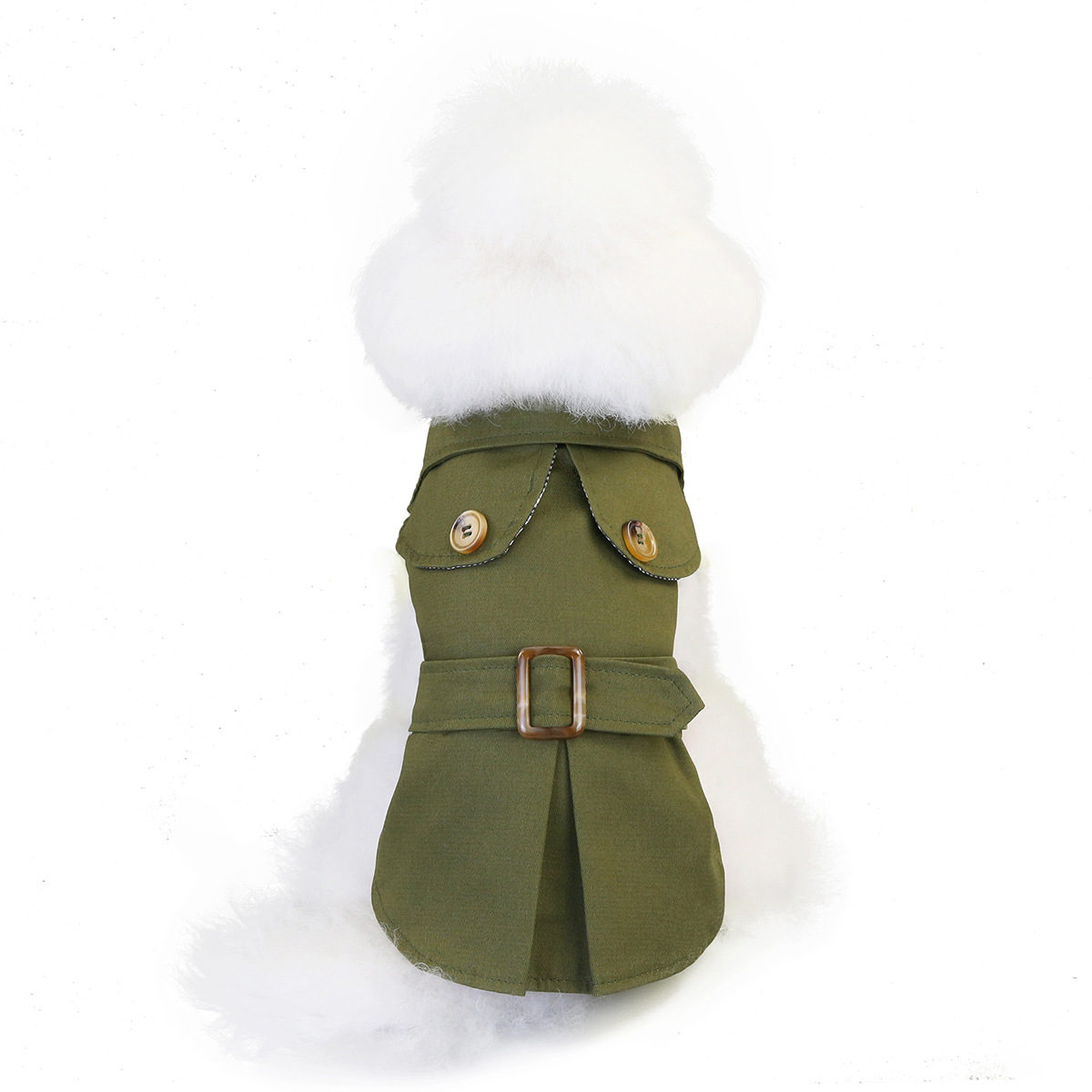 Dog Clothes For Small Dogs Pet Jacket Winter Warm Puppy Cat Coats Chihuahua French Bulldog Various Size S-XXL Green: M / green