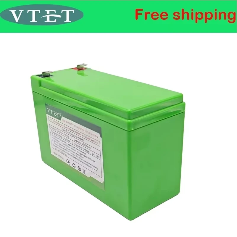 12V DC 15Ah-20Ah 3S7P 18650 High-capacity Lithium Battery, Suitable for Standard 12Voltage Equipment+12V 3A Charger+BMS 1KG