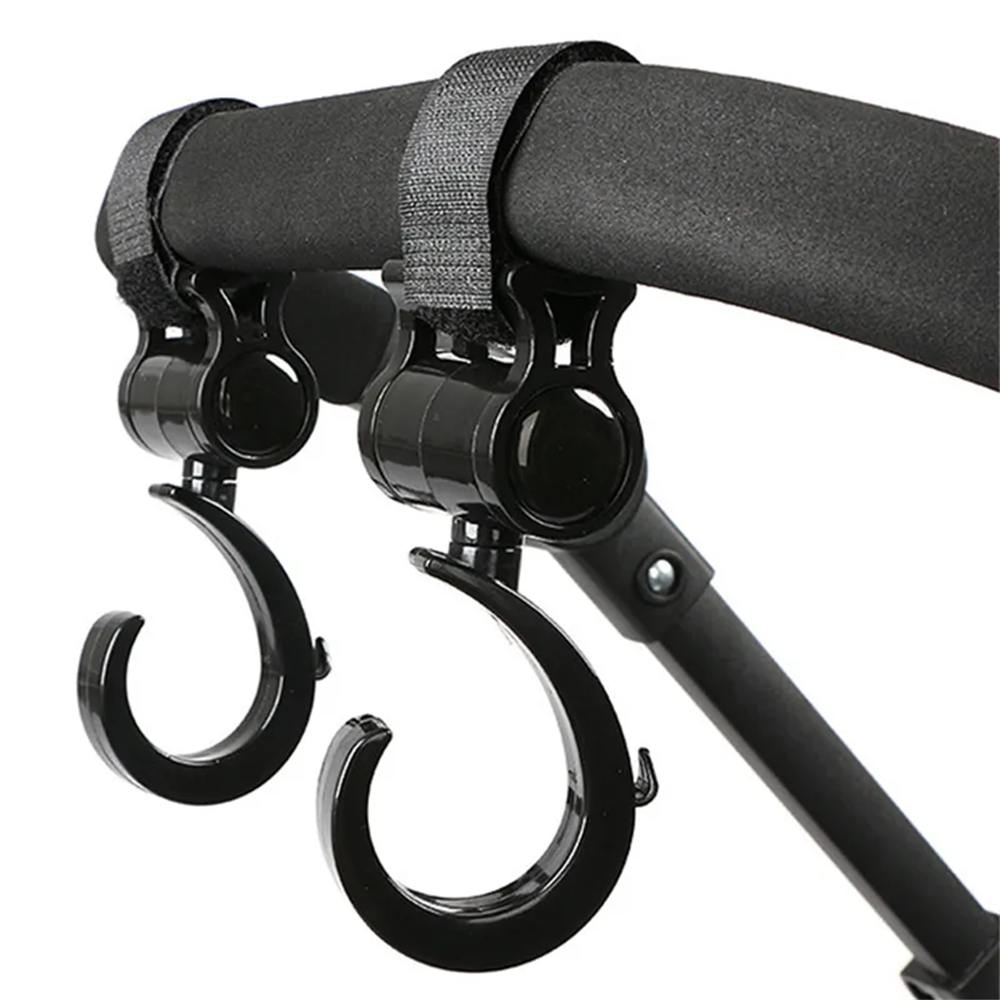 2 pcs stroller hooks baby stroller accessories shopping prop 360 degree rotating hook stroller hook for hanging