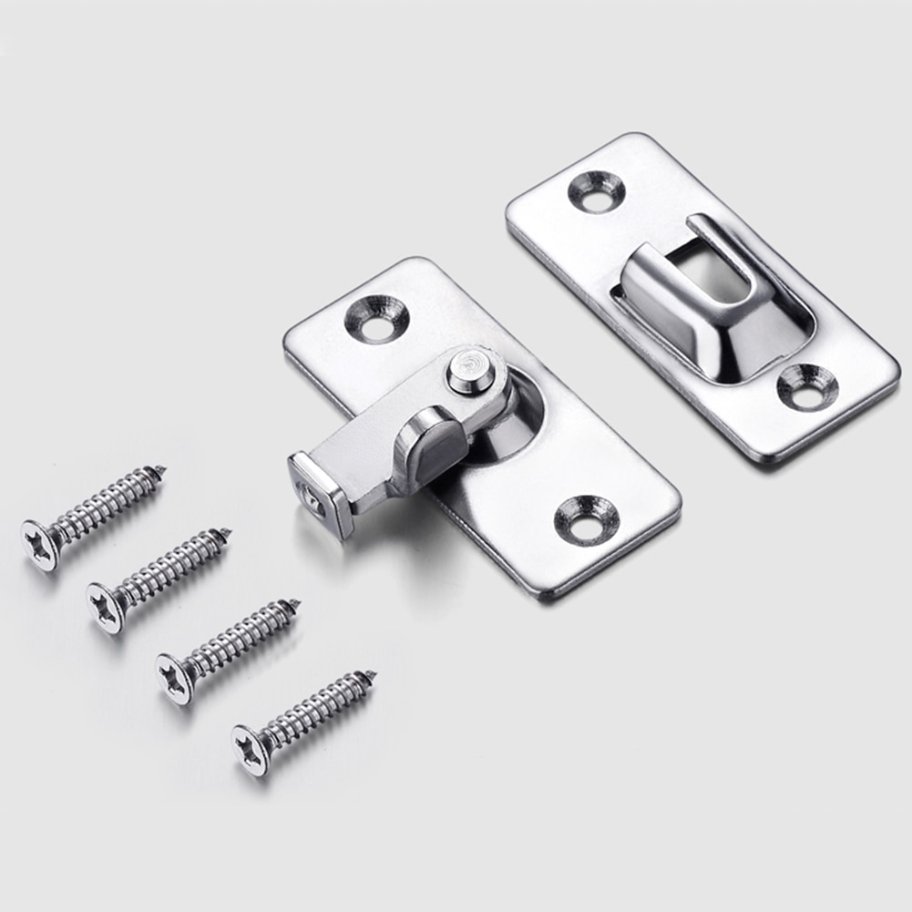 Keten Hotel Deur Lock Sliding Sluiting Security Tools Push Pull Home Button Kast Klink Shift Rvs 90 Graden