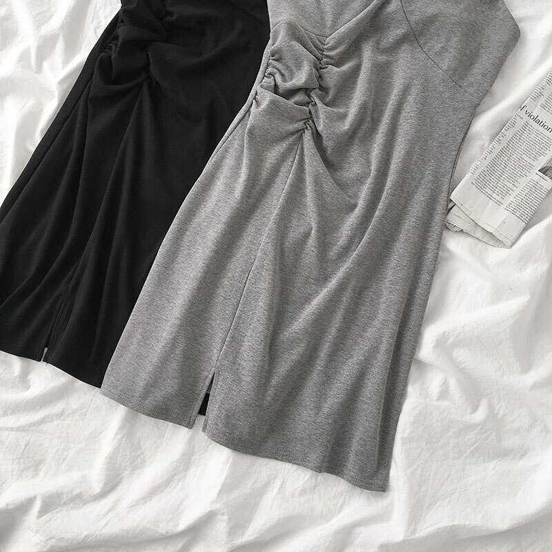 Nachthemden Vrouwen Mouwloze Sleepshirts Solid V-hals Vrouwelijke Sexy Slaap Jurk Nachtkleding Spaghetti Band Simple Casual Home Lounge