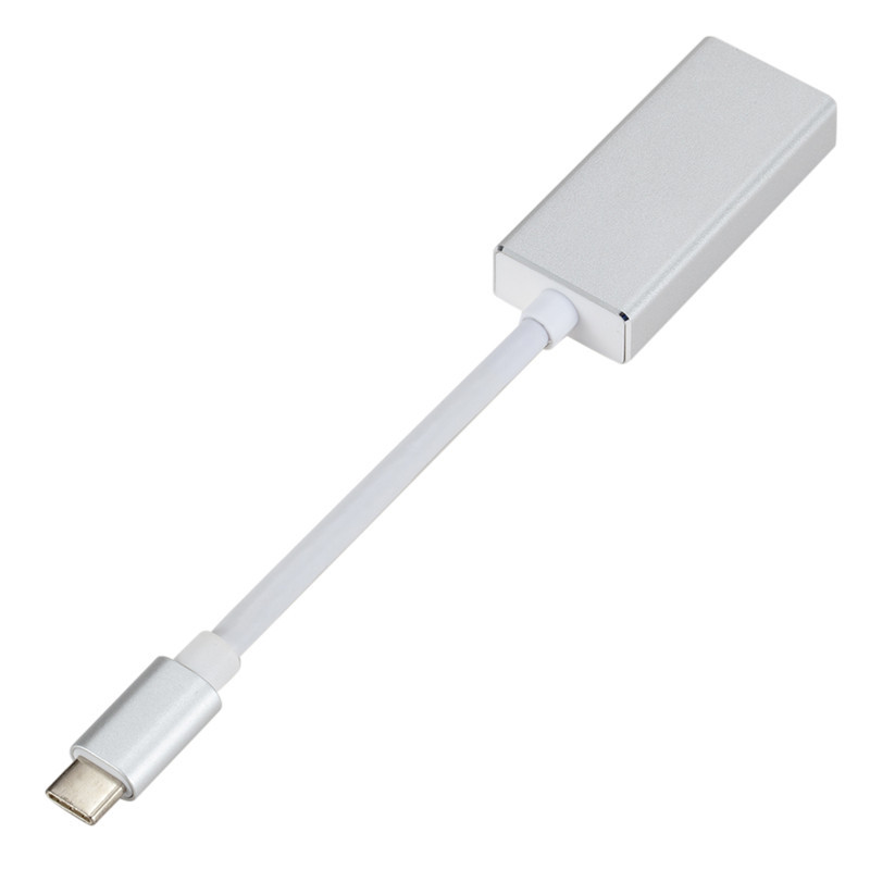 Type-C To DisplayPort Cable Adapter 4K HD Thunderbolt Connector USB 3.1 Type-C to Mini DP Converter Adapter for Macbook Tablet: Silver