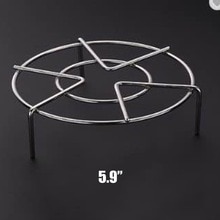 Cookware Shelf Insert Pot Silver Stainless Steel Stand Steamer Rack